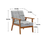 Lot de 2 fauteuils d'appoint modernes du milieu du siècle avec table d'appoint