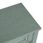 Table console de 36 po en pin de style rustique pour entrée de canapé avec 4 tiroirs et 1 étagère de rangement