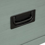 Table console de 36 po en pin de style rustique pour entrée de canapé avec 4 tiroirs et 1 étagère de rangement