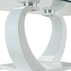 Table basse contemporaine Cres 50 pouces avec plateau en verre par