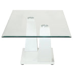Table basse contemporaine Cres 50 pouces avec plateau en verre par