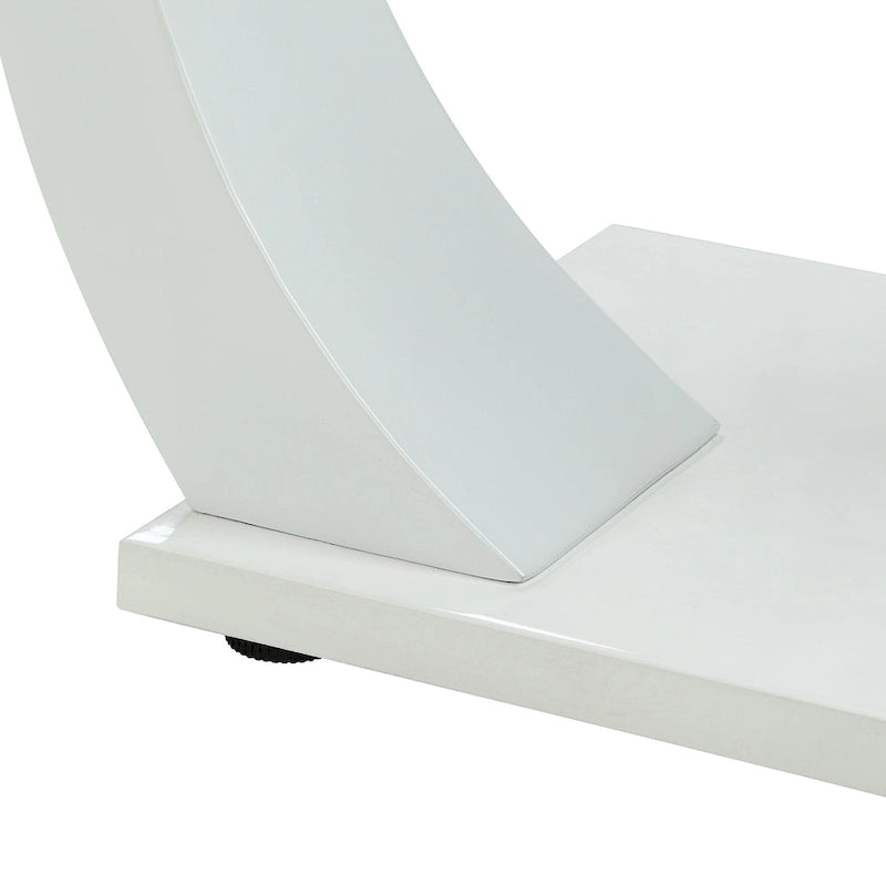 Table basse contemporaine Cres 50 pouces avec plateau en verre par