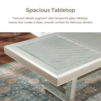 Table de salle à manger extensible Medlee Glam de 84 pouces avec rallonge