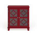 Console de porte en bois Lunaria finition rouge