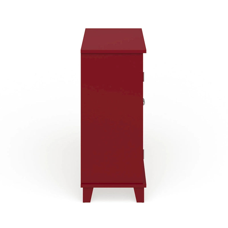 Console de porte en bois Lunaria finition rouge
