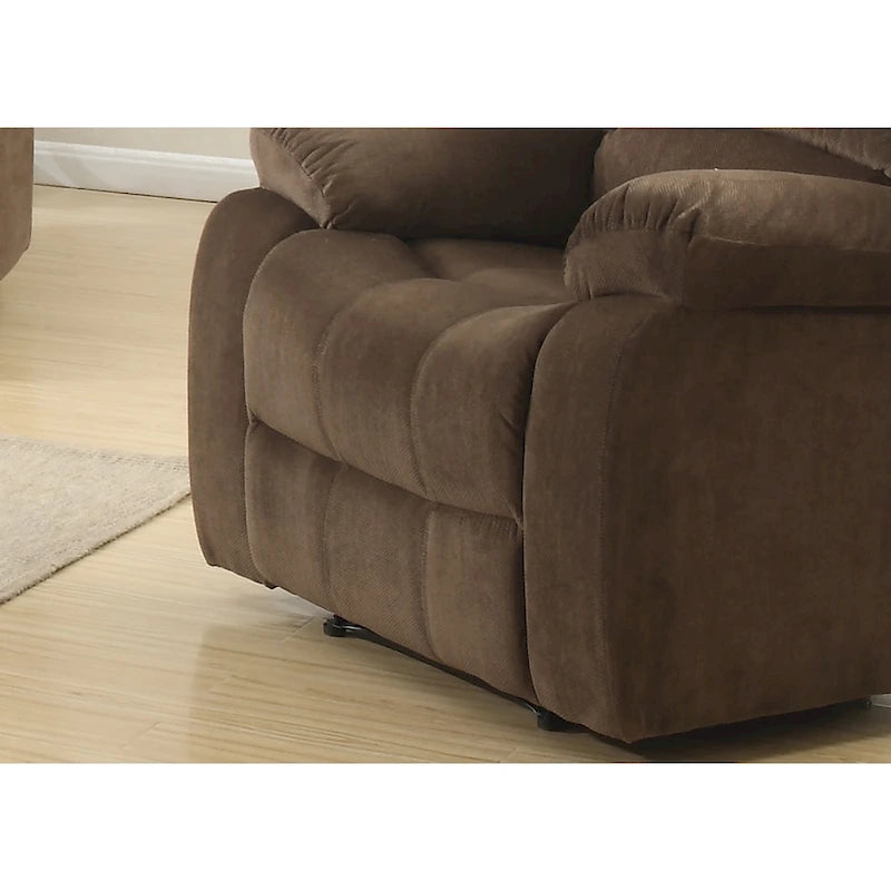 Ensemble de salon inclinable brun 3 pièces Shademill
