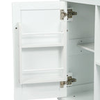 Îlot de cuisine en MDF de 53 po de largeur avec comptoir et armoire de rangement