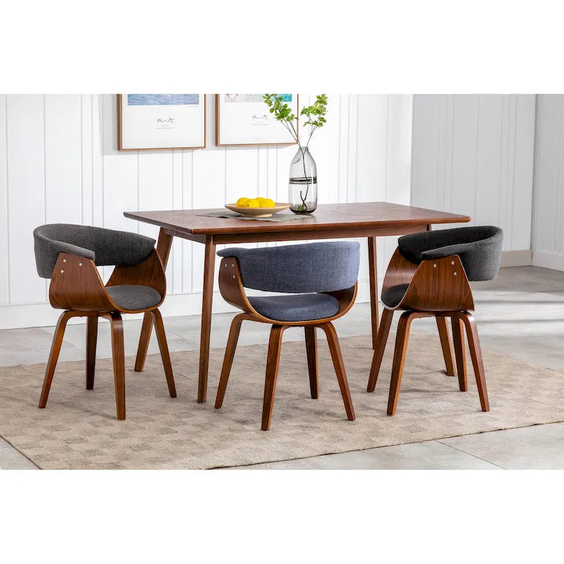 Porthos Home Merin Fabric Dining Chair with Wooden Legs