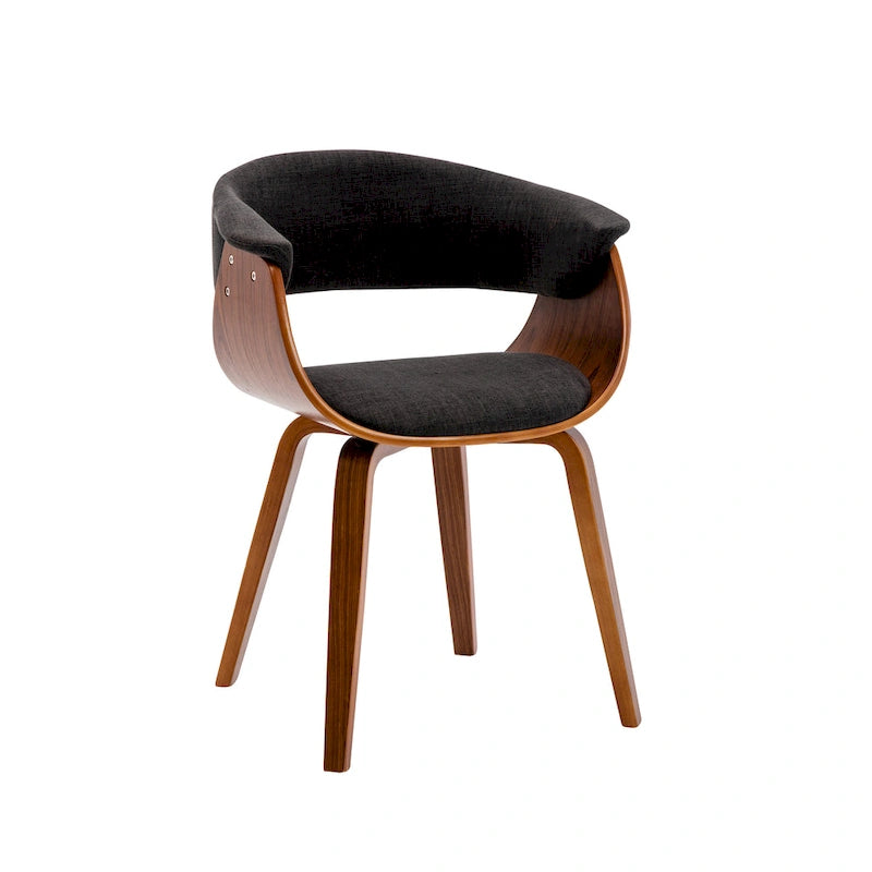 Chaise de salle à manger Merin en tissu avec pieds en bois