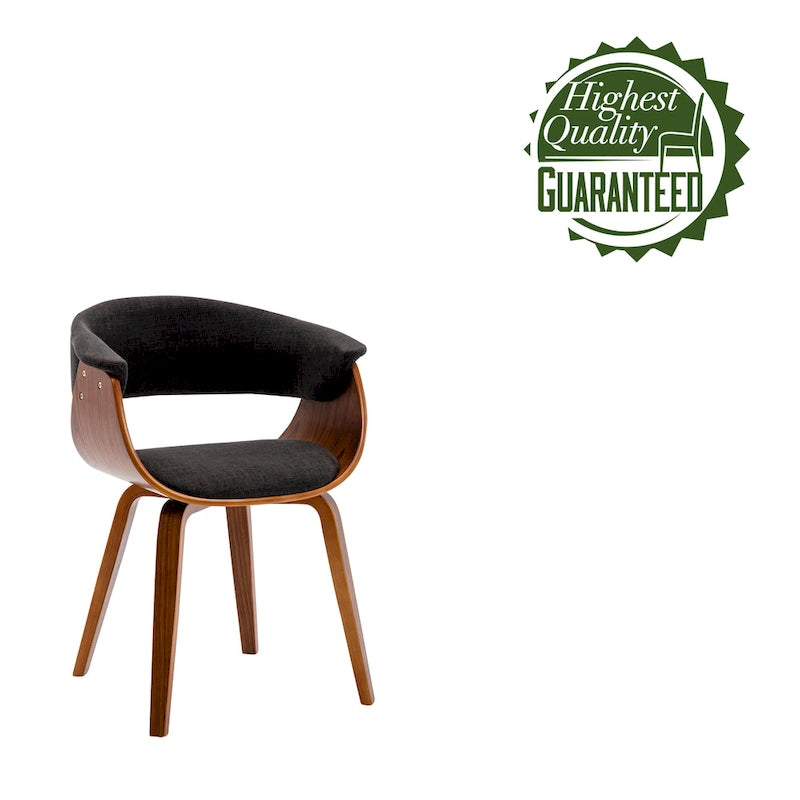 Chaise de salle à manger Merin en tissu avec pieds en bois