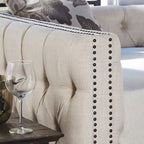 Lit de repos capitonné Knightsbridge Twin Tufted Nailhead par iNSPIRE Q Artisan