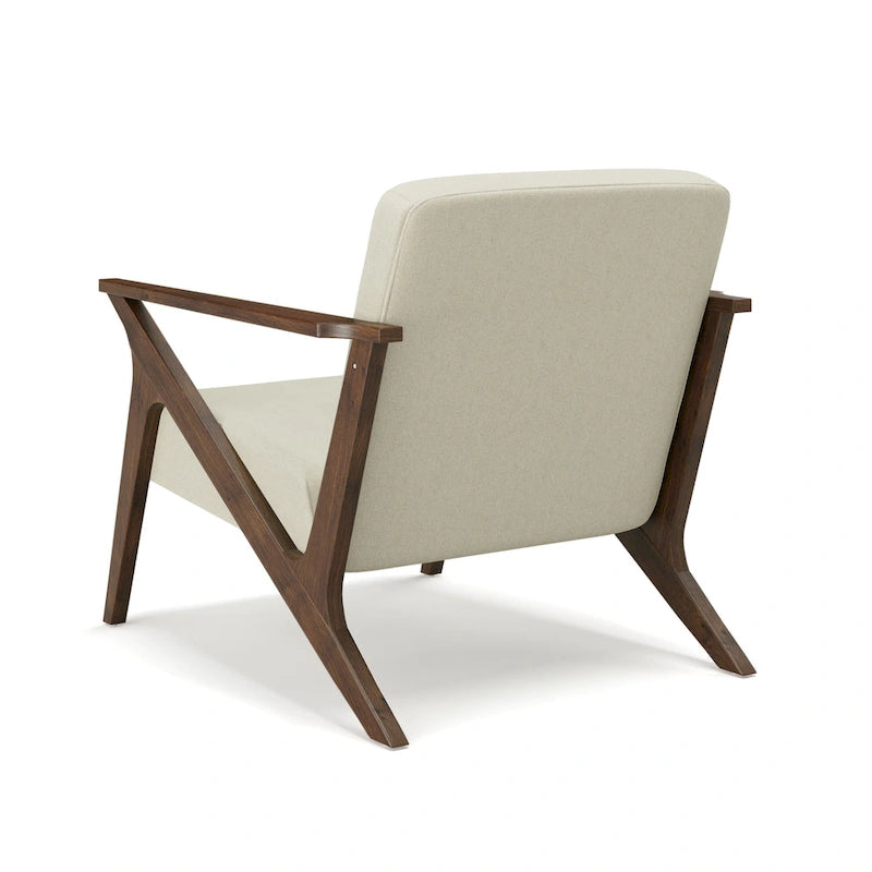 Fauteuil d'appoint rembourré à ossature bois