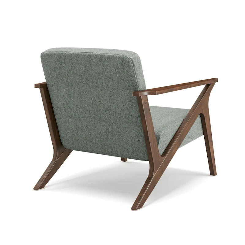 Fauteuil d'appoint rembourré à ossature bois