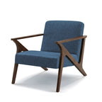 Fauteuil d'appoint rembourré à ossature bois