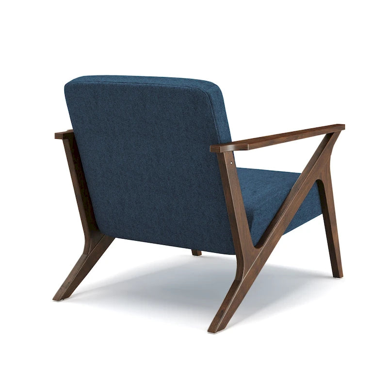 Fauteuil d'appoint rembourré à ossature bois