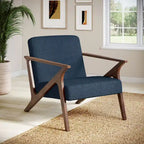 Fauteuil d'appoint rembourré à ossature bois