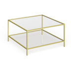 Table basse Sivil 32 carrée avec étagère