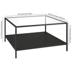 Table basse Sivil 32 carrée avec étagère