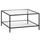 Table basse Sivil 32 carrée avec étagère