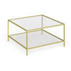 Table basse Sivil 32 carrée avec étagère