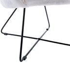 Fauteuil d'appoint moderne en polaire avec accoudoirs