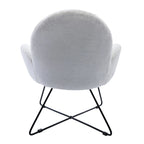 Fauteuil d'appoint moderne en polaire avec accoudoirs