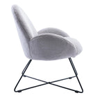 Fauteuil d'appoint moderne en polaire avec accoudoirs