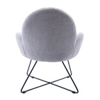 Fauteuil d'appoint moderne en polaire avec accoudoirs