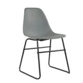 Chaises de salle à manger sans accoudoirs modernes avec pieds en fer (Lot de 2)