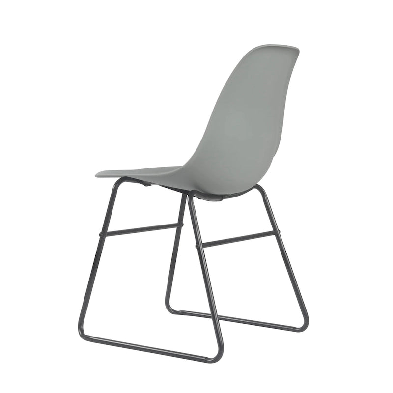 Chaises de salle à manger sans accoudoirs modernes avec pieds en fer (Lot de 2)