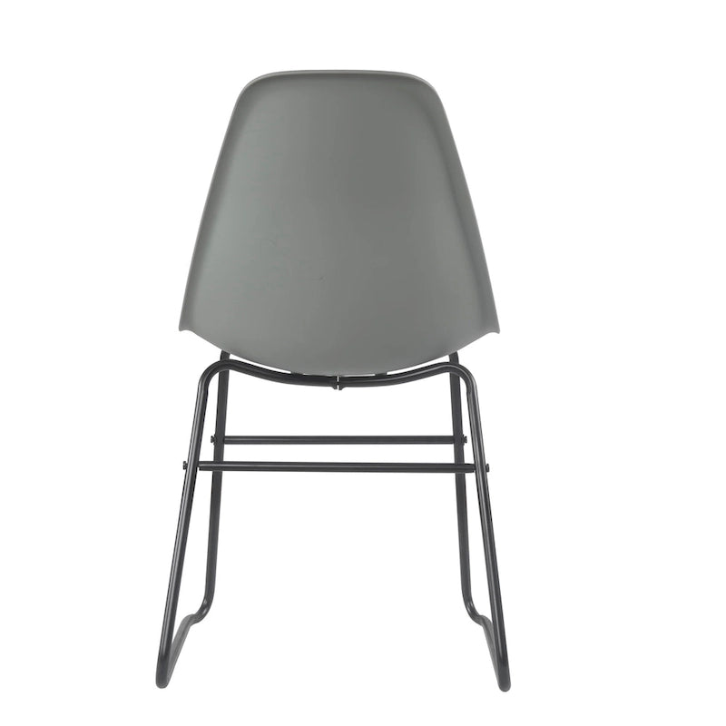 Chaises de salle à manger sans accoudoirs modernes avec pieds en fer (Lot de 2)