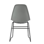 Chaises de salle à manger sans accoudoirs modernes avec pieds en fer (Lot de 2)