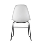Chaises de salle à manger sans accoudoirs modernes avec pieds en fer (Lot de 2)