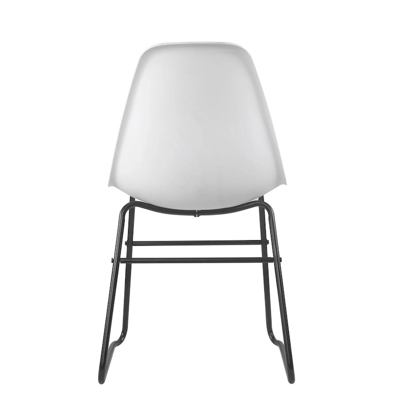 Chaises de salle à manger sans accoudoirs modernes avec pieds en fer (Lot de 2)