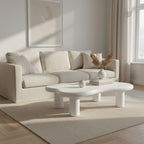 Table basse nuage, décor de table basse moderne irrégulière avec 4 pieds