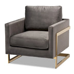 Fauteuil en velours Silver Orchid Bryson Glam
