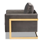 Fauteuil en velours Silver Orchid Bryson Glam