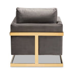 Fauteuil en velours Silver Orchid Bryson Glam