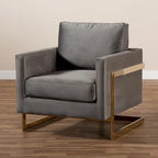 Fauteuil en velours Silver Orchid Bryson Glam