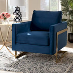 Fauteuil en velours Silver Orchid Bryson Glam