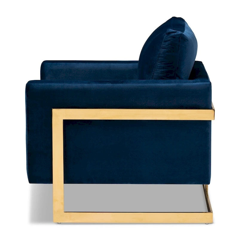 Fauteuil en velours Silver Orchid Bryson Glam