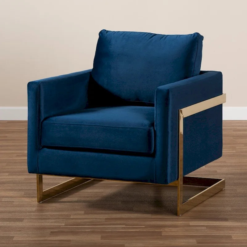 Fauteuil en velours Silver Orchid Bryson Glam