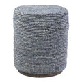 Table d'appoint en raphia naturel tissé à la main par