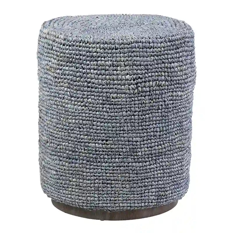 Table d'appoint en raphia naturel tissé à la main par