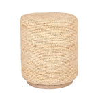 Table d'appoint en raphia naturel tissé à la main par