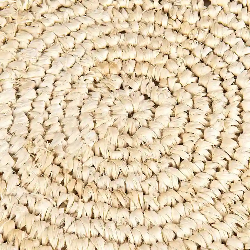 Table d'appoint en raphia naturel tissé à la main par