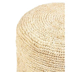 Table d'appoint en raphia naturel tissé à la main par