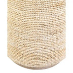 Table d'appoint en raphia naturel tissé à la main par