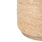 Table d'appoint en raphia naturel tissé à la main par