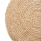 Table d'appoint en raphia naturel tissé à la main par